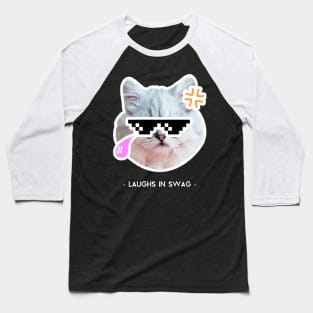 Cat laughs in swag Baseball T-Shirt